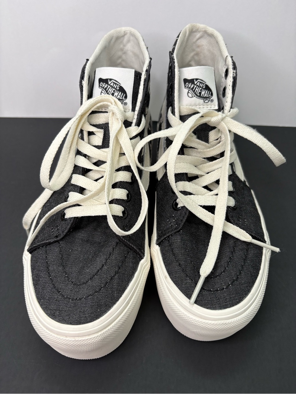 Vans Sk8-Hi Stacked Platform Plaid High Top Sneakers